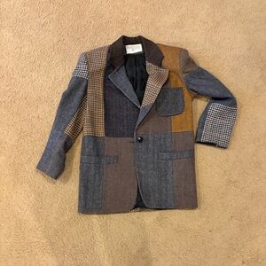 Patchwork Blazer in Multicolor by International Scene